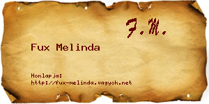 Fux Melinda névjegykártya